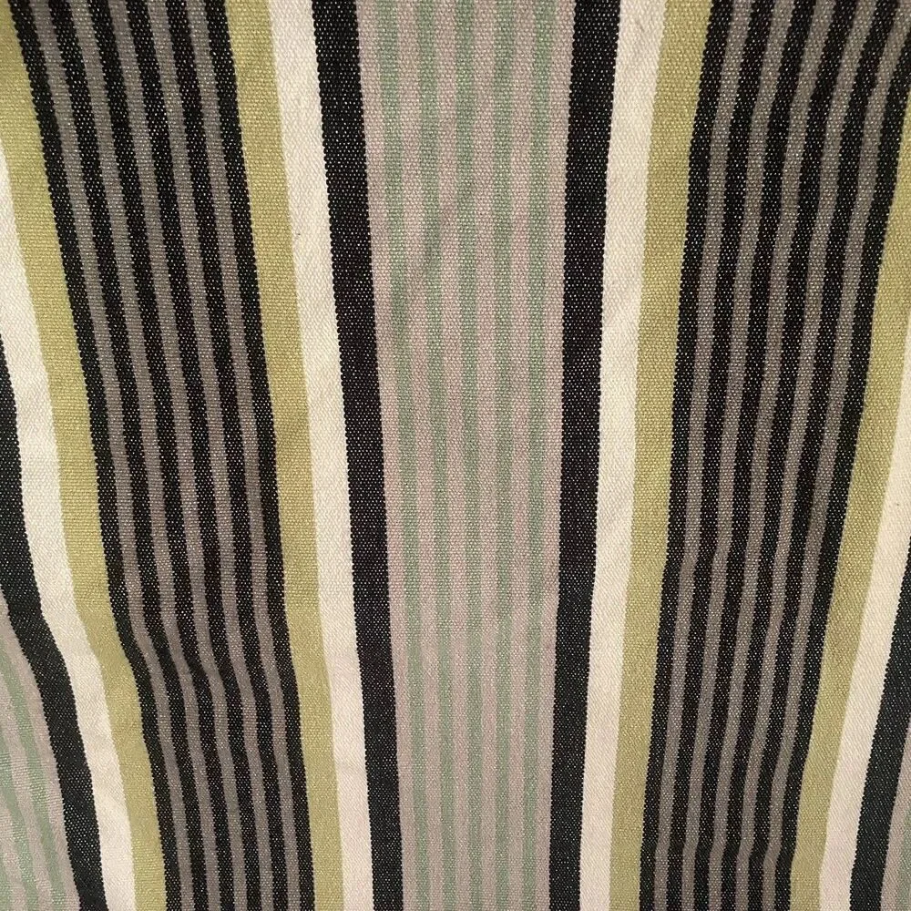 Set IKEA RAGNBORG Striped Lumbar Pillow Rectangle Covers Green Grey Earthy MCM